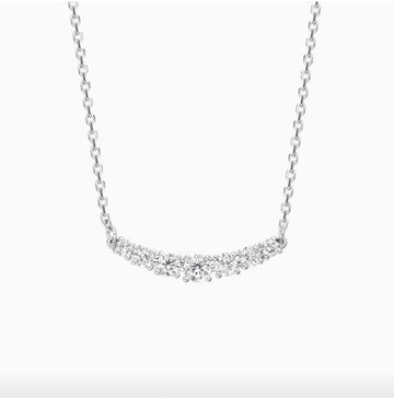 2.60 CT Brilliant Cut Lab Grown 7-Diamond Graduated Necklace